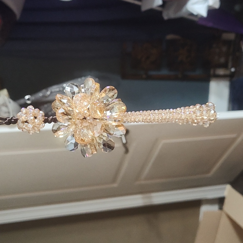 Crystal Flower Tassel Suncatcher